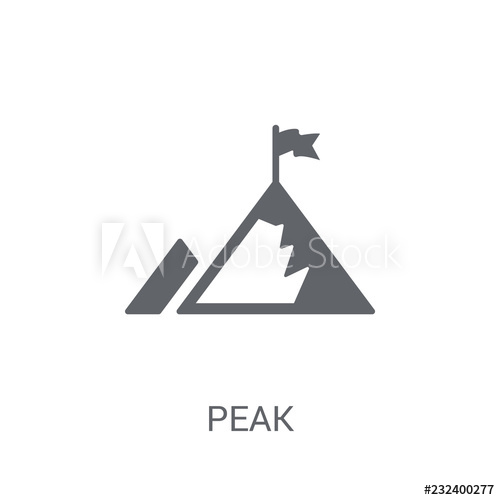 500x500 Peak Icon Trendy Peak Logo Concept On White Background