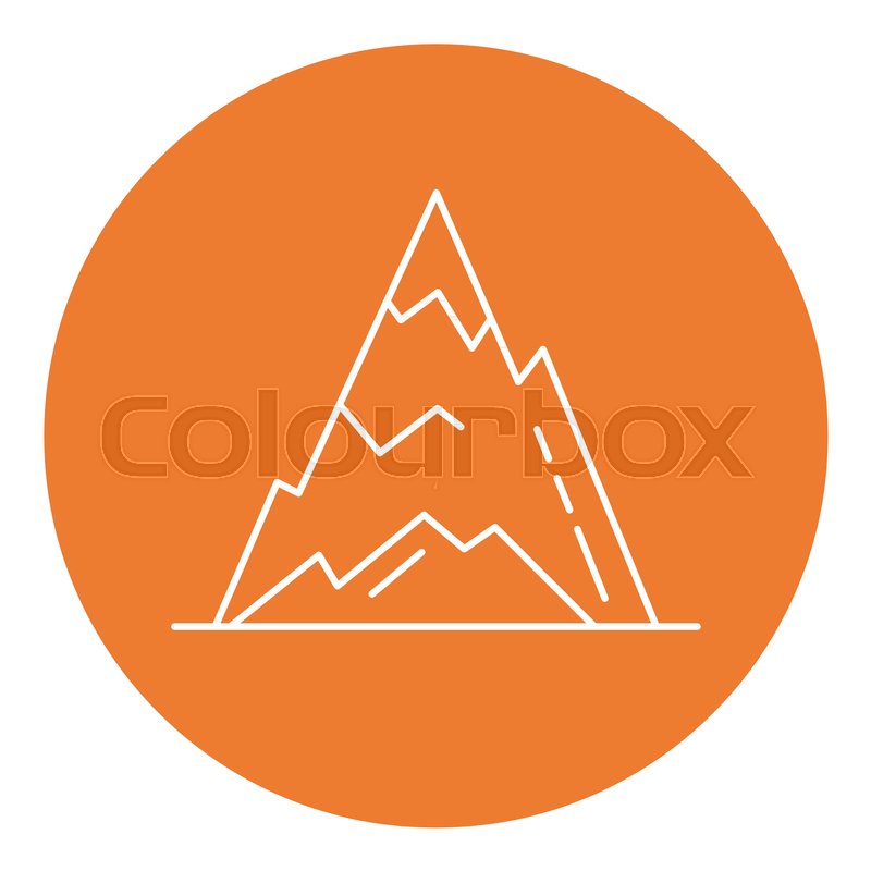 800x800 Ice Mountain Peak Icon In Thin Line Stock Vector Colourbox