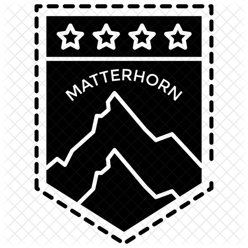 512x512 Matterhorn Peak Icon Of Glyph Style