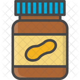 256x256 Peanut Butter Icon Of Colored Outline Style