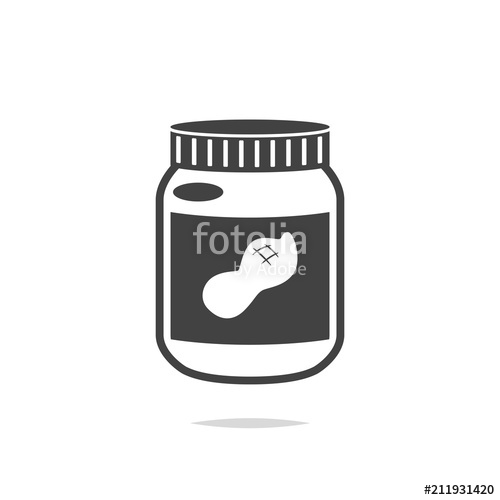 500x500 Peanut Butter Icon Vector Isolated Stock Image And Royalty Free