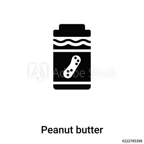 500x500 Peanut Butter Icon Vector Isolated On White Background, Logo