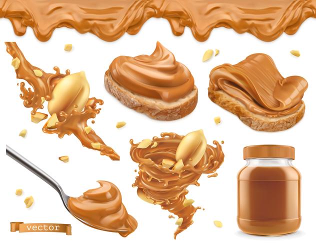 632x490 Peanut Butter Vector Realistic Icon Set