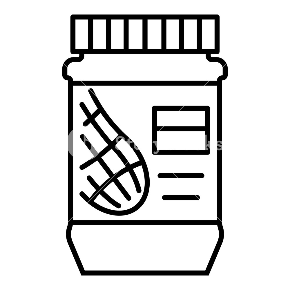1000x1000 Peanut Butter Icon Outline Peanut Butter Vector Icon For Web