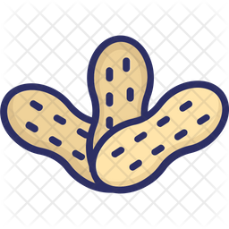 256x256 Peanut Icon Of Colored Outline Style