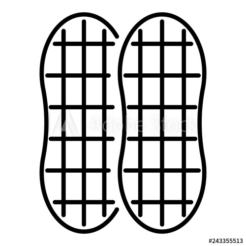 500x500 Shell Peanut Icon Outline Shell Peanut Vector Icon For Web Design