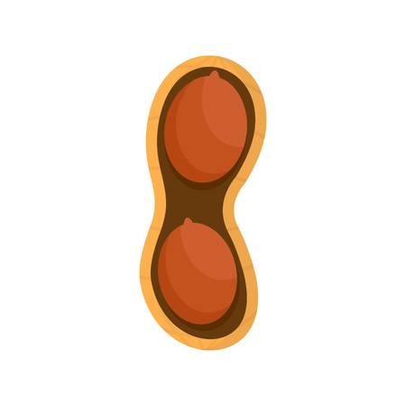 450x450 Half Of Peanut Icon, Flat Style Royalty Free Vector Graphics