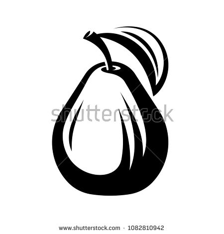 450x470 Pear Icon Logo Illustration Best Black And White Illustration