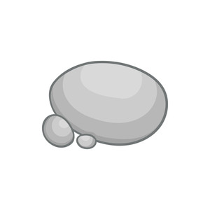 300x300 Gray Stones Icon In Cartoon Style On A White Background Royalty