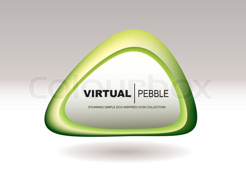 800x566 Green Abstract Pebble Icon With Stock Vector Colourbox