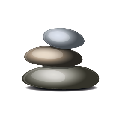 400x400 The Pebble Stack Blueberry Glass