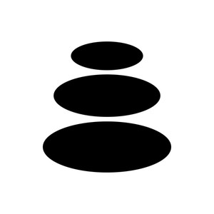 300x300 Basalt Stones Icon In Simple Style On A White Background Royalty