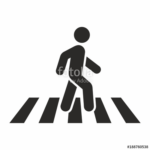 500x500 Pedestrian, Crosswalk Icon Stock Image And Royalty Free Vector