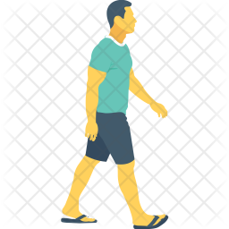256x256 Pedestrian Icon Of Flat Style
