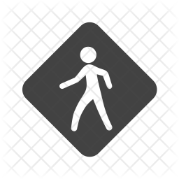 256x256 Pedestrian Icon Of Glyph Style