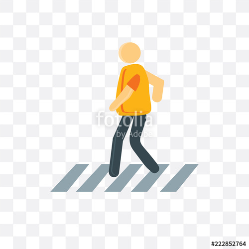 500x500 Pedestrian Icon Isolated On Transparent Background Simple