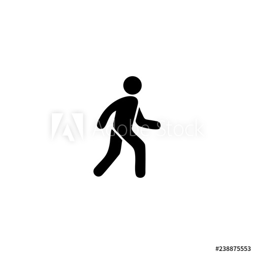 500x500 Pedestrian Vector Icon Pedestrian Sign On White Background