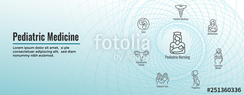 500x196 Pediatric Medicine With Baby Pregnancy Related Icon Stock Image