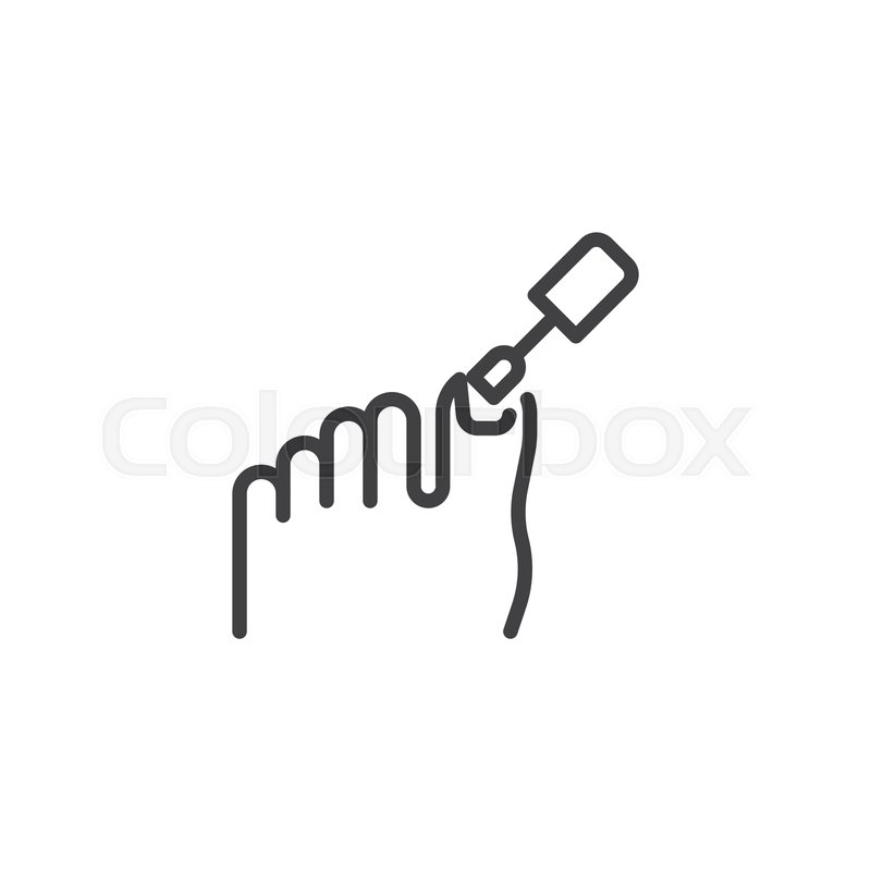 800x800 Foot Fingers Pedicure Line Icon Stock Vector Colourbox