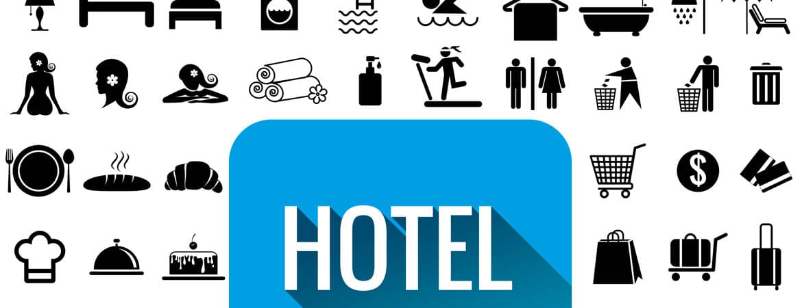 1170x450 Hotel Icon Set Vector