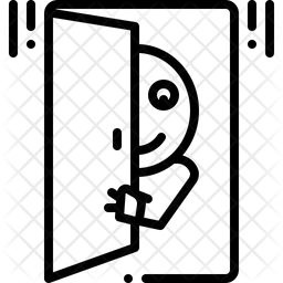 256x256 Peek Icon Of Line Style