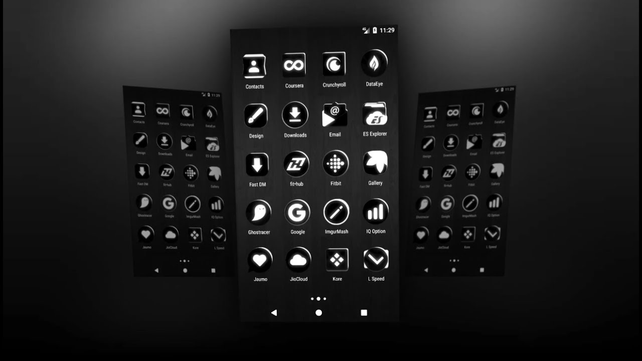 1280x720 Black And White Icon Pack Free For Mobile And Tablet Devices