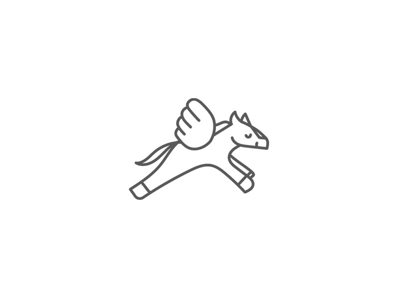 800x600 Pegasus Thin Line Icon