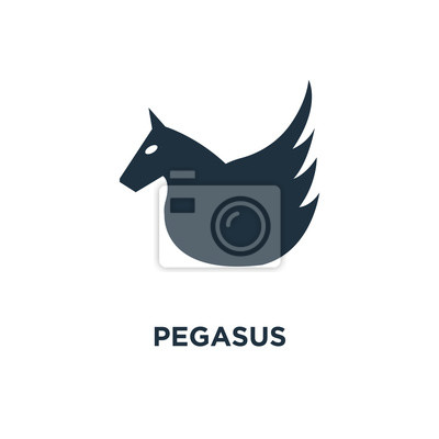 400x400 Pegasus Icon Black Filled Vector Illustration Pegasus Symbol