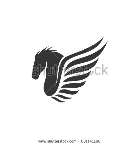 450x470 Horse With Wings Icon Logo Horse Tatoo Wings Icon, Silhouette
