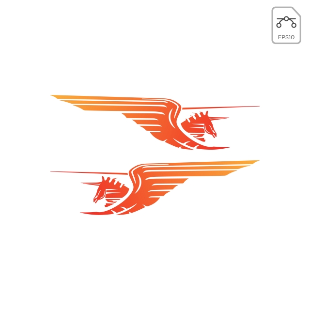 640x640 Horse Pegasus Logo Design Inspiration Vector Icon Isolated