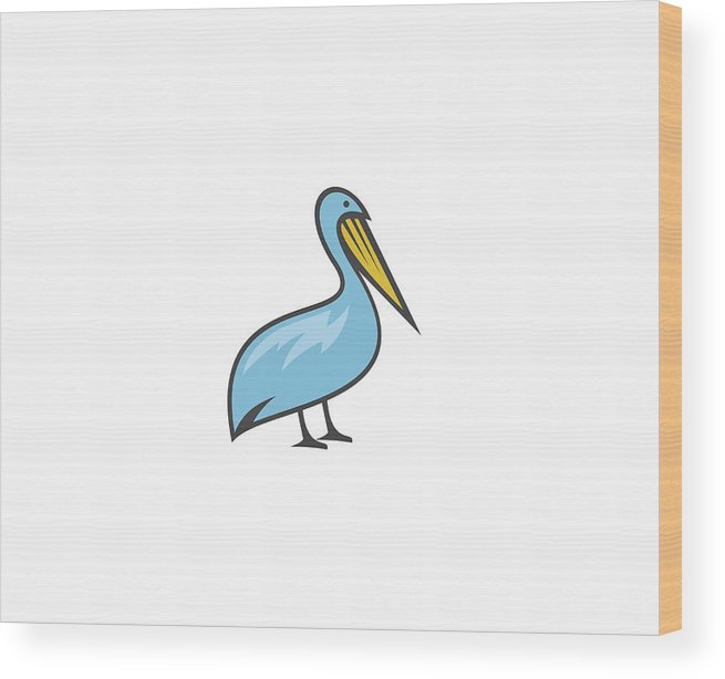 655x614 Pelican Icon Wood Print