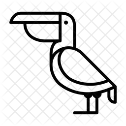 256x256 Pelican Icon Of Line Style