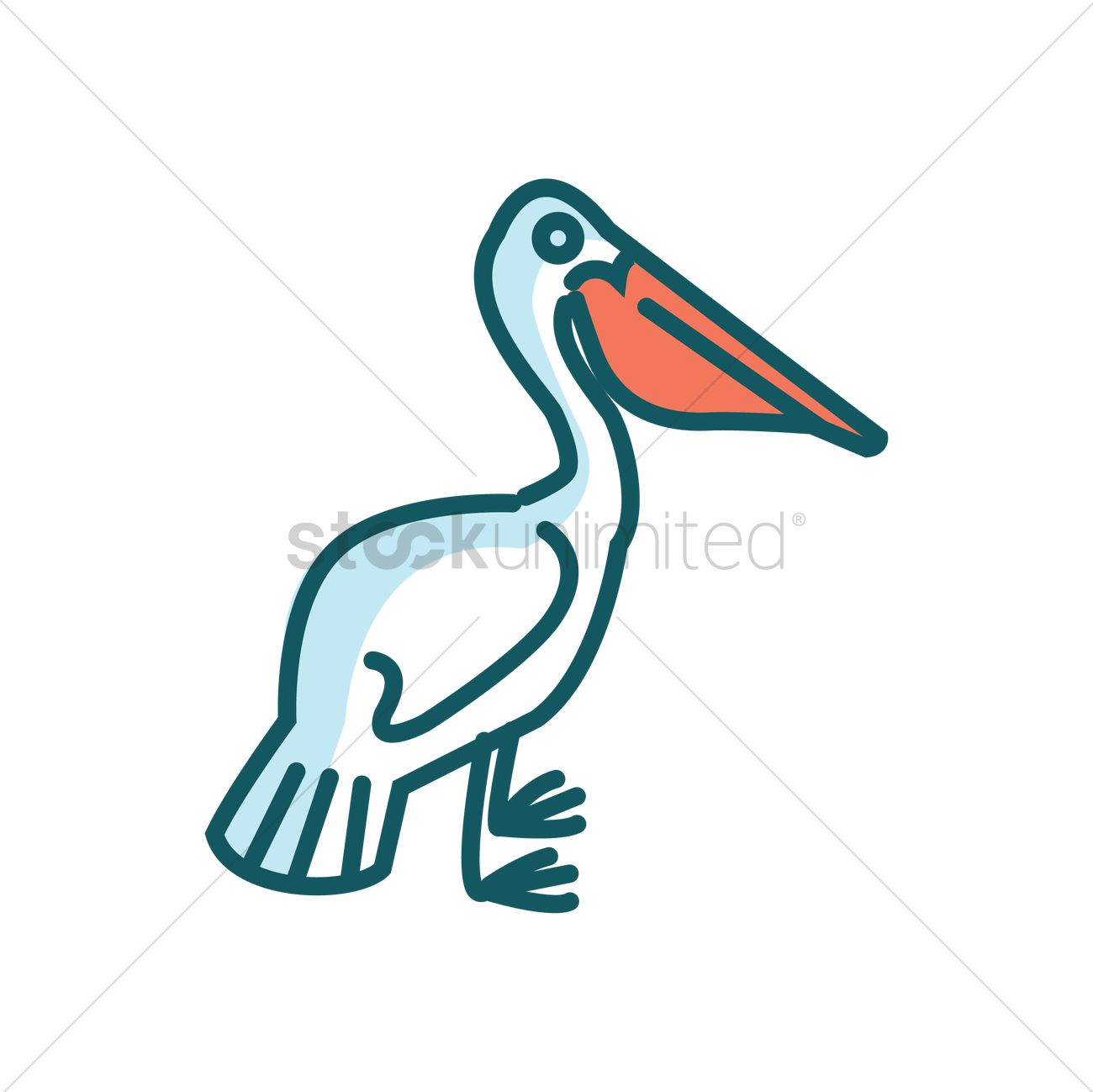 1300x1299 Pelican Icon Vector Image