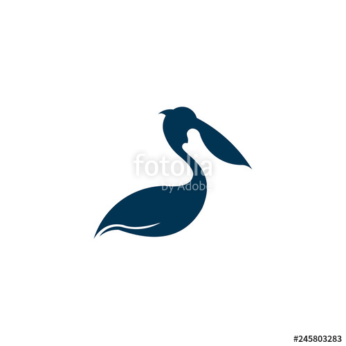 500x500 Pelican Icon Vector, Logo Concept Of Pelican Flamingo