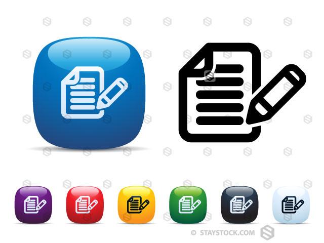 640x480 Pen Paper Icon Set Staystock