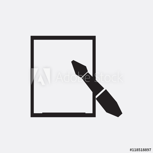 500x500 Pen And Paper Icon Illustration