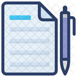 256x256 Pen Paper Icon Of Colored Outline Style