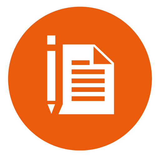 512x512 Pen Paper Round Icon