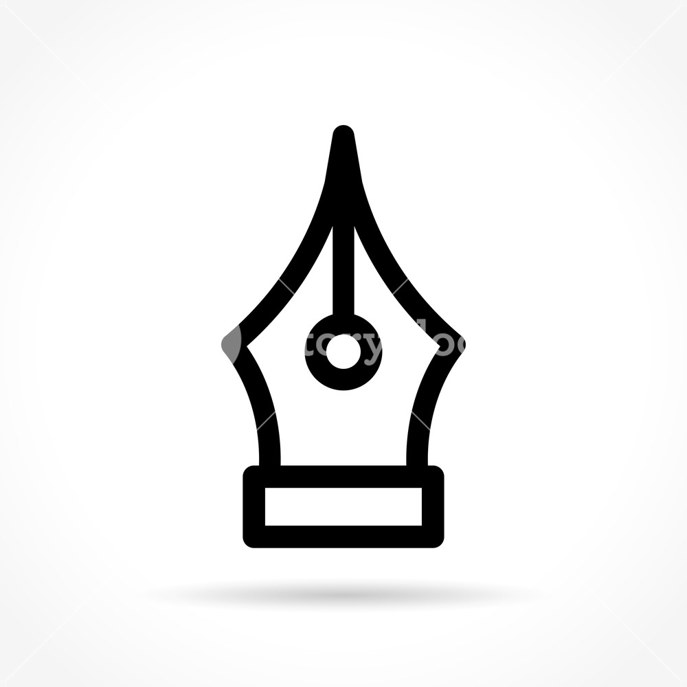 1000x1000 Illustration Of Pen Tool Icon On White Background Royalty Free
