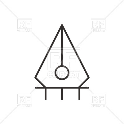 400x400 Line Style Pen Tool Icon Black Vector Image Of Icons And Emblems