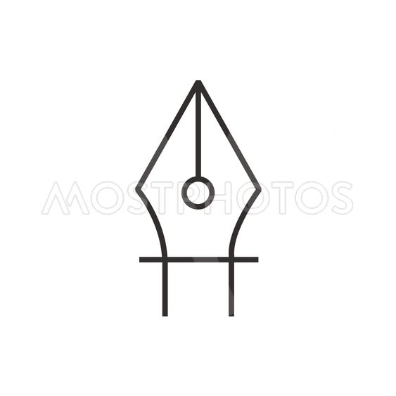 563x563 Pen Tool Icon Black Line
