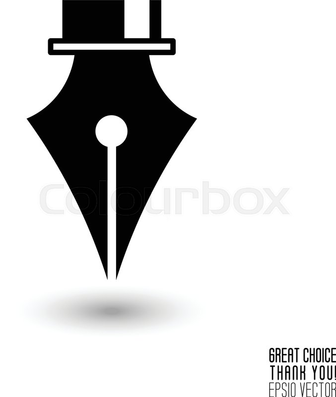 677x800 Fountain Pen Tool, Flat Icon Black Stock Vector Colourbox