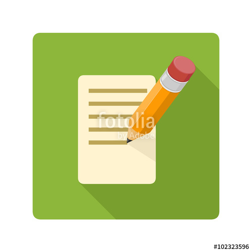 500x500 A Vector Illustration Of A Pencil And Paper Icon Flat Icon