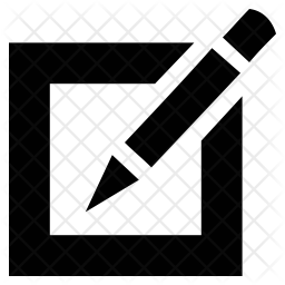 256x256 Pencil And Paper Icon Of Glyph Style