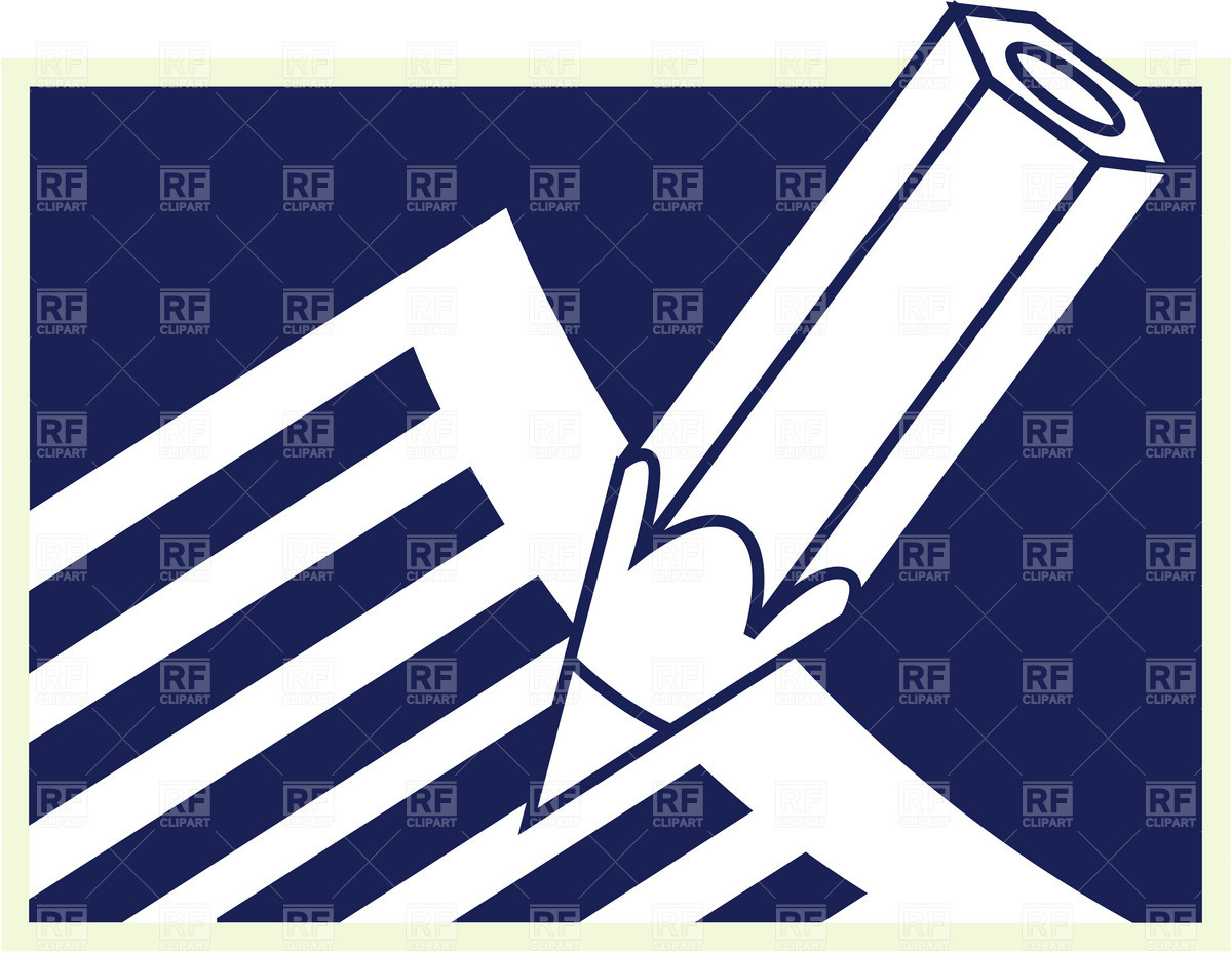 1200x929 Pencil And Paper Vector Image Of Icons And Emblems Good