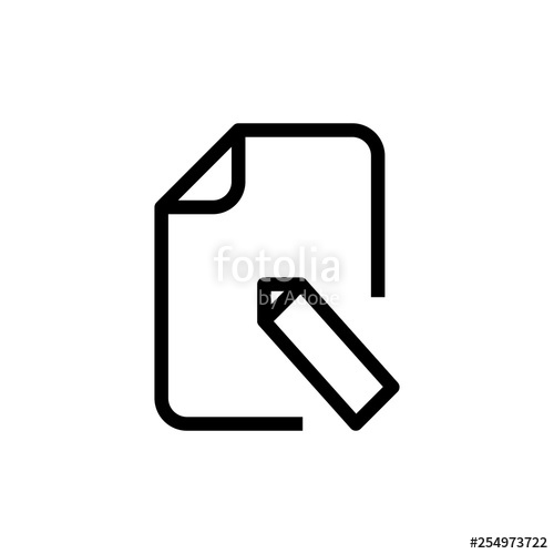 500x500 Pencil And Paper Icon Edit Sign Stock Image And Royalty Free