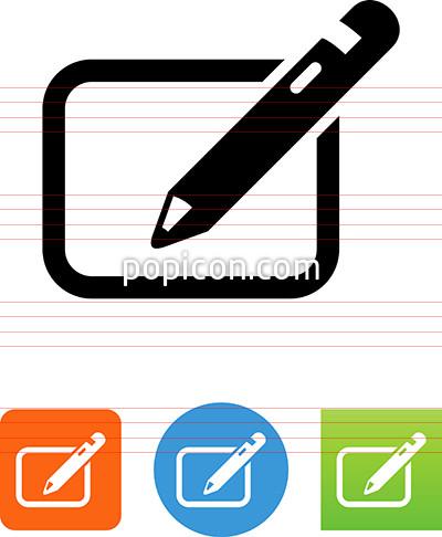 400x486 Artist Tablet With Pencil Icon