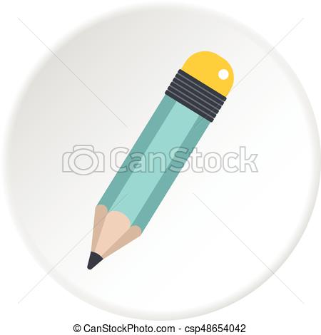 450x470 Pencil Icon Circle Pencil Icon In Flat Circle Isolated On White