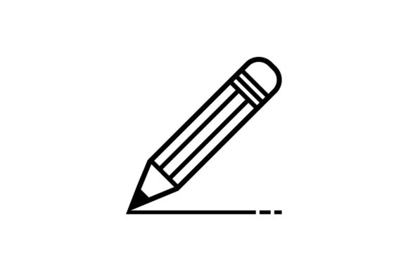 580x386 Pencil Icon Vector Graphic