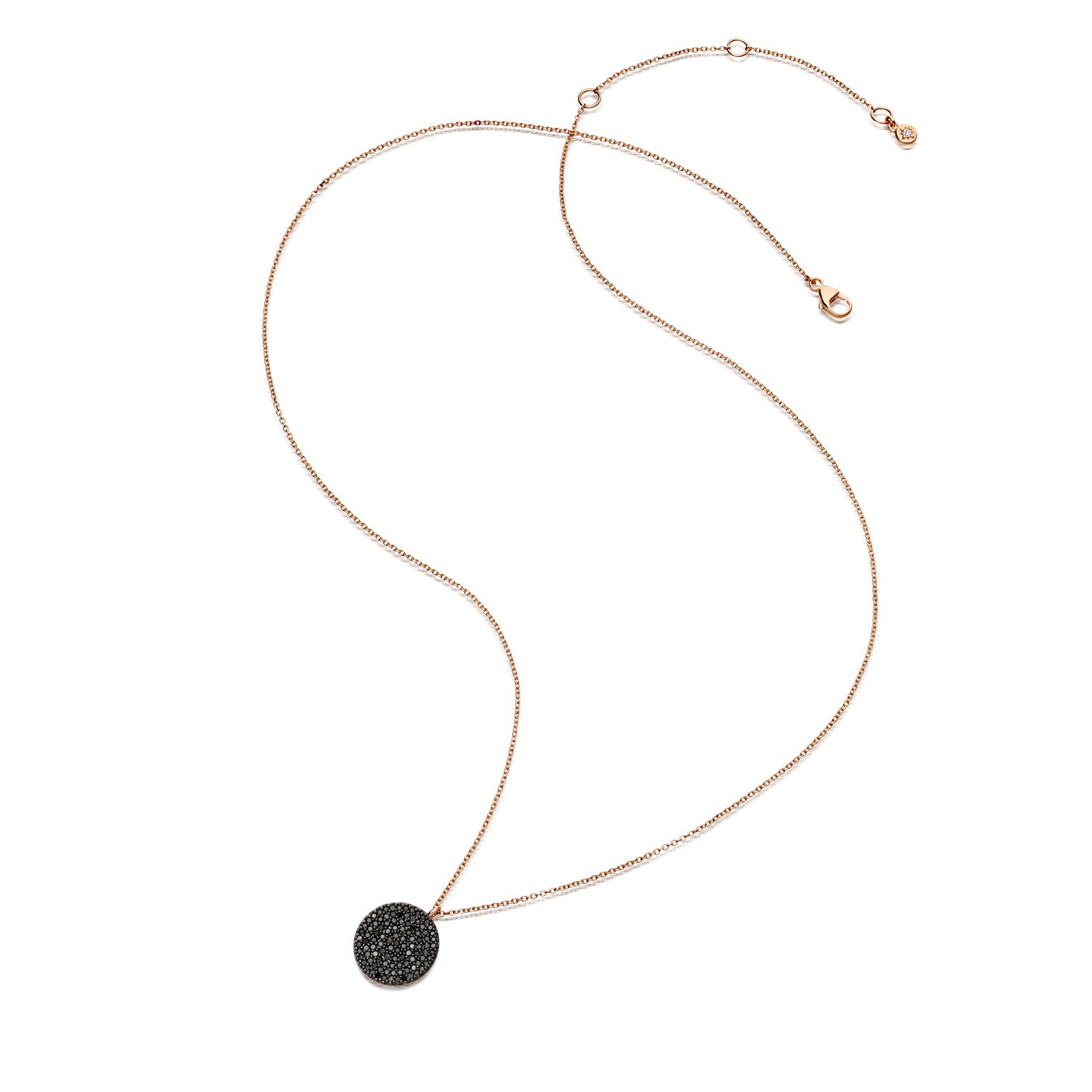 1348x1348 Icon Black Diamond Pendant Necklace Rose Gold Astley Clarke